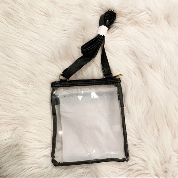 NWT | Clear Vegan Leather Crossbody - Picture 4 of 4